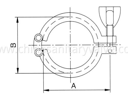 sanitary double pin clamp2